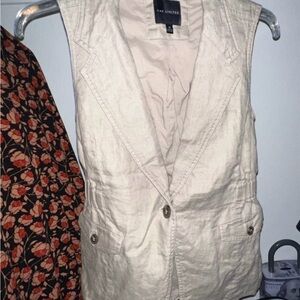 The Limited Beige Sleeveless Jacket